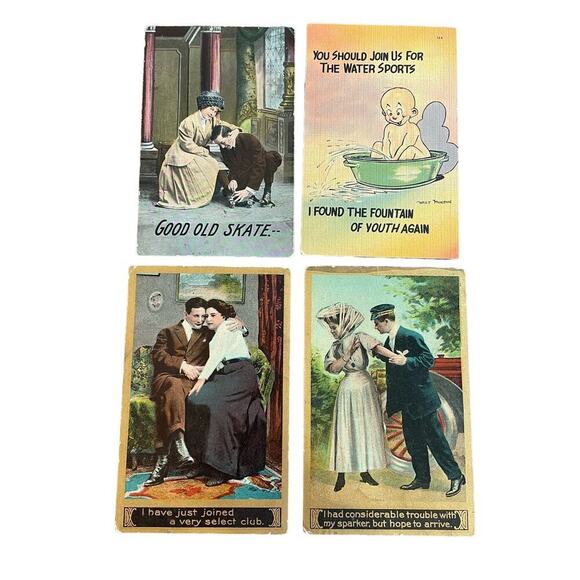 Vintage Lot of Comical Greeting Cards / Post Cards - Picture 1 of 6